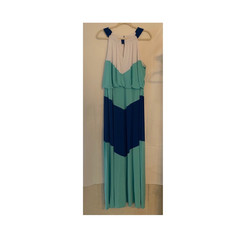 Color block maxi dress
